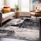 World Rug Gallery Modern Abstract Design Non Shedding Soft Area Rug 5' x 7' Black 402BLACK5x7 - alternate 1